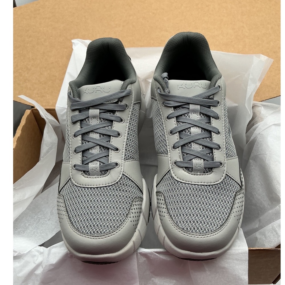 Kuru Atom Mens Grey Athletic Walking Shoes Sneakers KURUSOLE KURUCLOUD